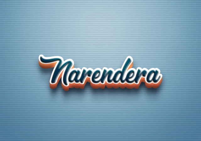 Free photo of Cursive Name DP: Narendera