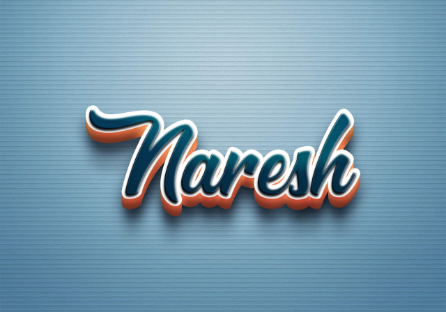 Free photo of Cursive Name DP: Naresh