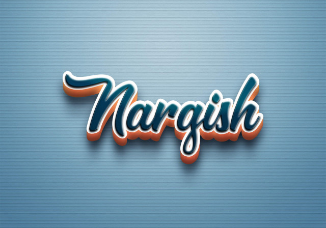 Free photo of Cursive Name DP: Nargish