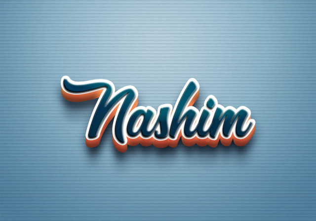 Free photo of Cursive Name DP: Nashim