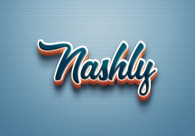 Free photo of Cursive Name DP: Nashly