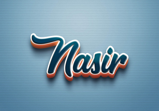 Free photo of Cursive Name DP: Nasir