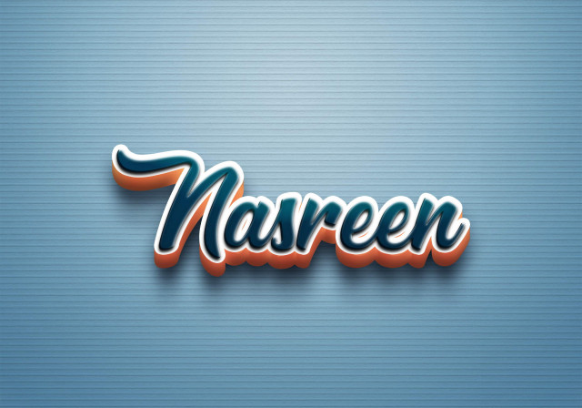 Free photo of Cursive Name DP: Nasreen