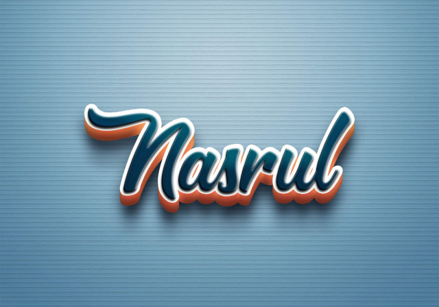 Free photo of Cursive Name DP: Nasrul