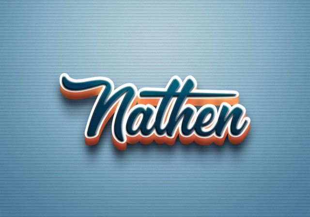 Free photo of Cursive Name DP: Nathen