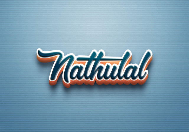 Free photo of Cursive Name DP: Nathulal