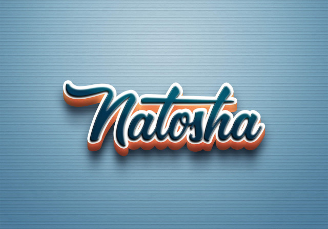 Free photo of Cursive Name DP: Natosha