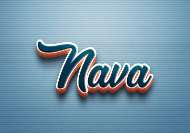 Free photo of Cursive Name DP: Nava