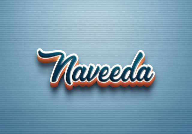 Free photo of Cursive Name DP: Naveeda