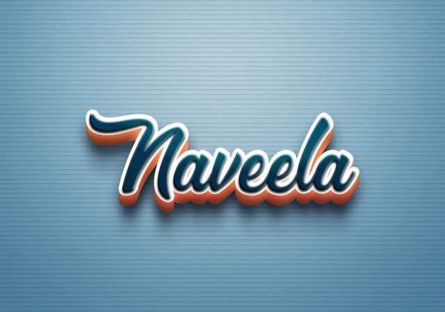 Free photo of Cursive Name DP: Naveela