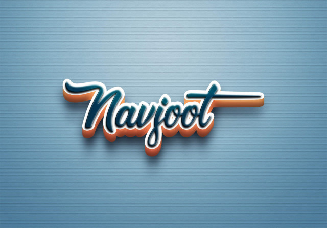 Free photo of Cursive Name DP: Navjoot