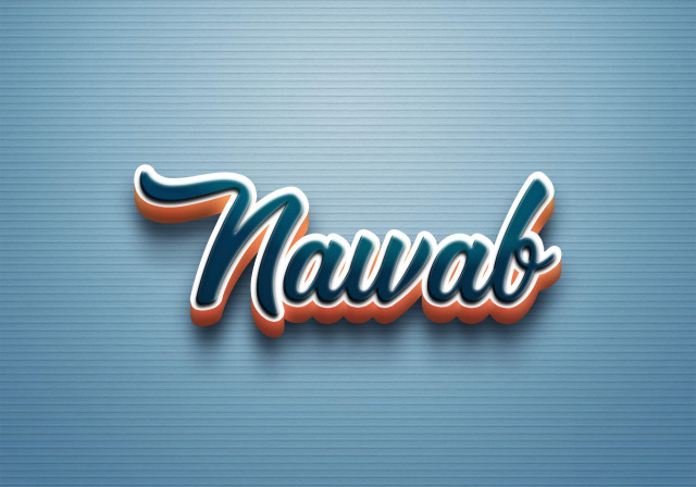 Free photo of Cursive Name DP: Nawab