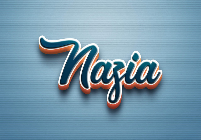 Free photo of Cursive Name DP: Nazia