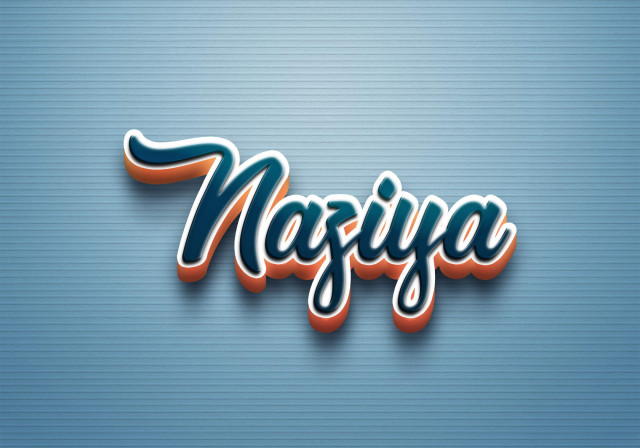 Free photo of Cursive Name DP: Naziya