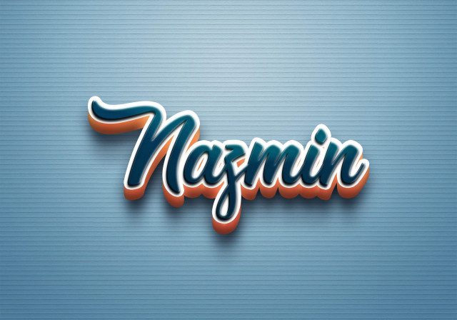 Free photo of Cursive Name DP: Nazmin