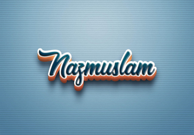 Free photo of Cursive Name DP: Nazmuslam