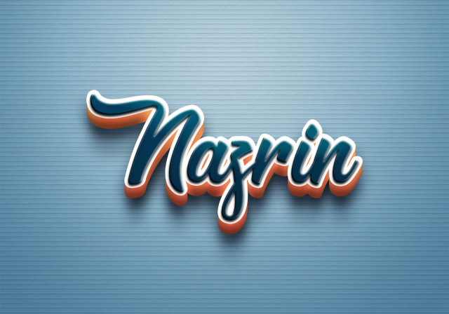 Free photo of Cursive Name DP: Nazrin