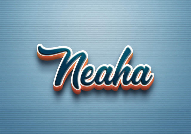 Free photo of Cursive Name DP: Neaha