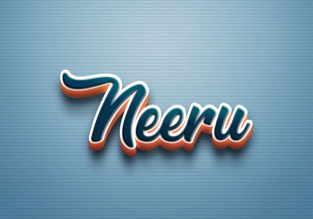 Free photo of Cursive Name DP: Neeru