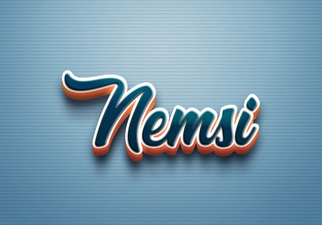 Free photo of Cursive Name DP: Nemsi