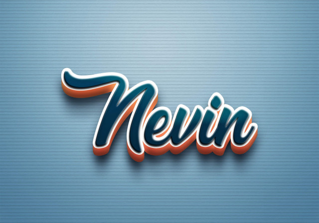 Free photo of Cursive Name DP: Nevin