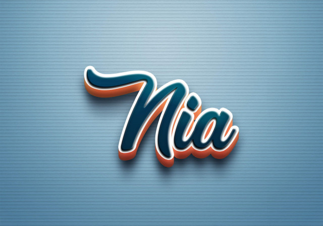 Free photo of Cursive Name DP: Nia