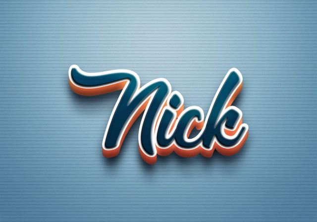 Free photo of Cursive Name DP: Nick