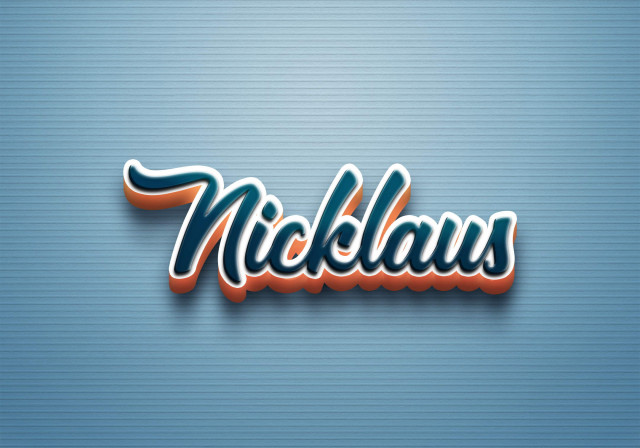 Free photo of Cursive Name DP: Nicklaus