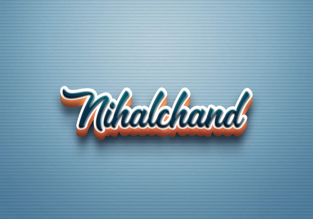 Free photo of Cursive Name DP: Nihalchand