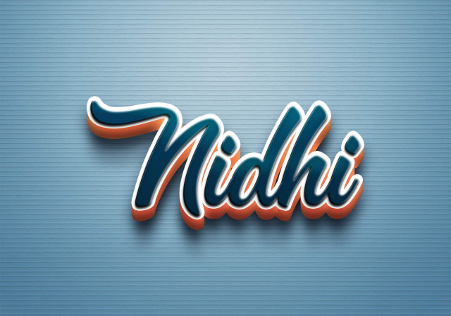 Free photo of Cursive Name DP: Nidhi