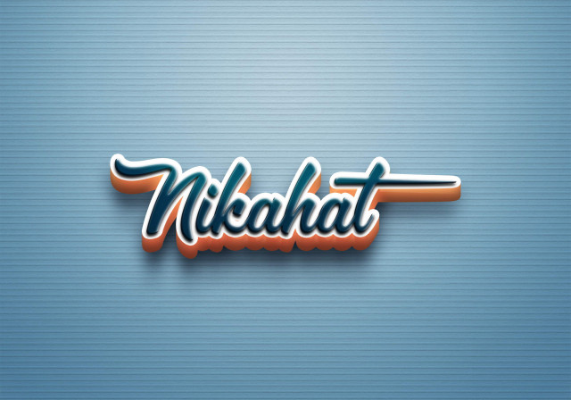 Free photo of Cursive Name DP: Nikahat