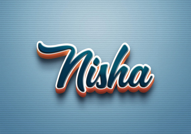 Free photo of Cursive Name DP: Nisha