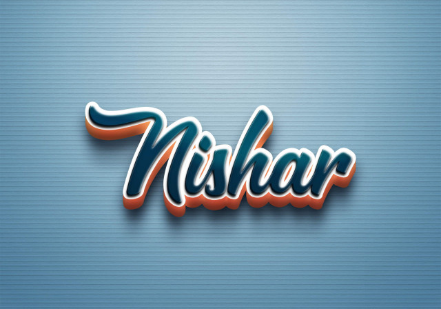 Free photo of Cursive Name DP: Nishar