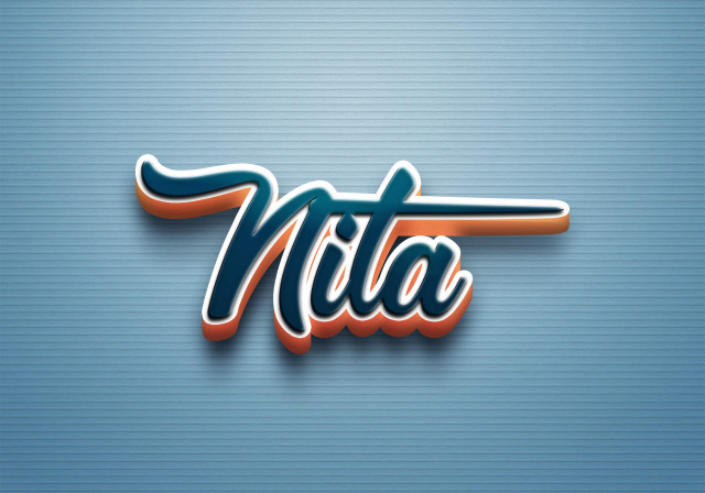 Free photo of Cursive Name DP: Nita