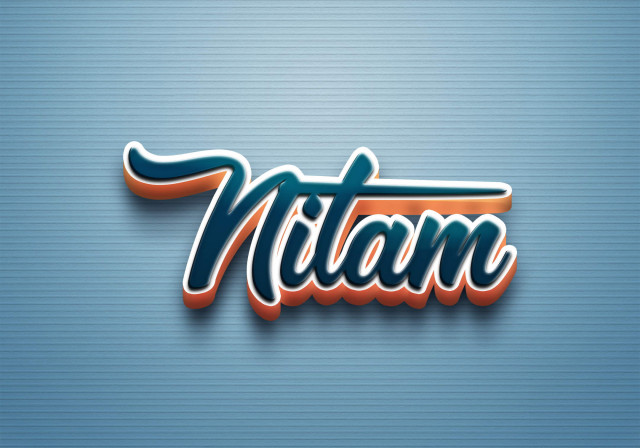 Free photo of Cursive Name DP: Nitam