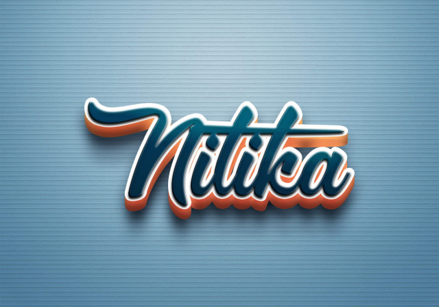 Free photo of Cursive Name DP: Nitika