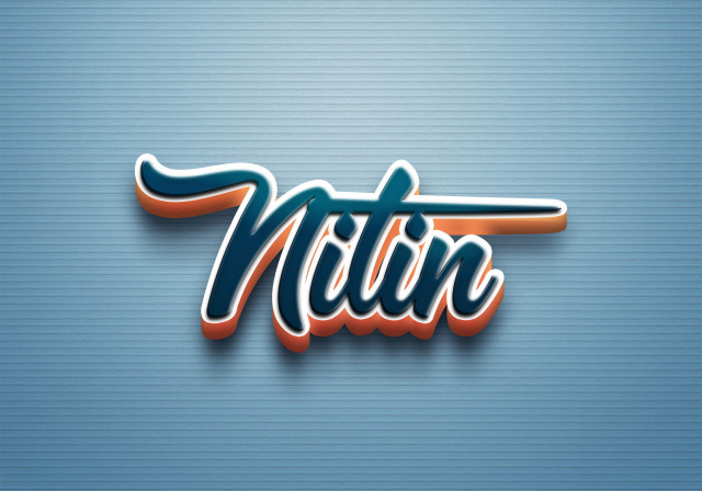 Free photo of Cursive Name DP: Nitin