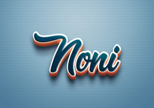 Free photo of Cursive Name DP: Noni