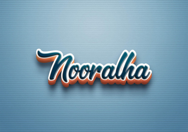 Free photo of Cursive Name DP: Nooralha