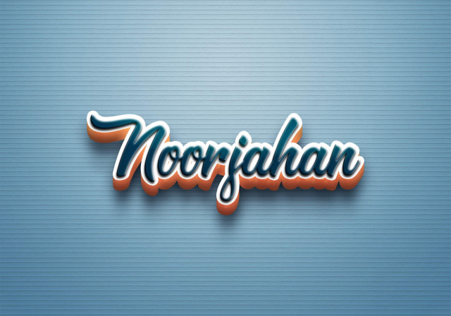 Free photo of Cursive Name DP: Noorjahan