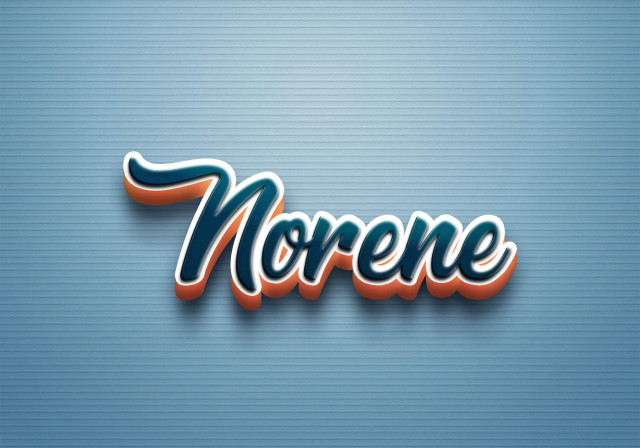 Free photo of Cursive Name DP: Norene