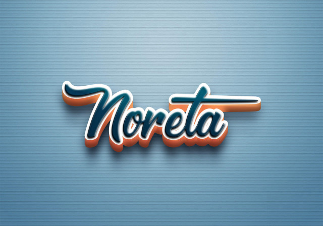 Free photo of Cursive Name DP: Noreta