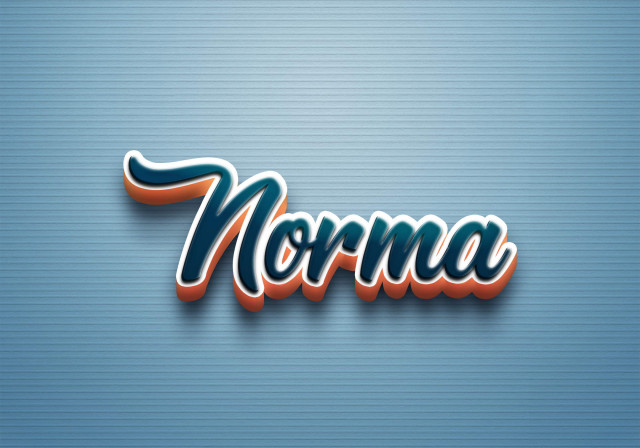 Free photo of Cursive Name DP: Norma