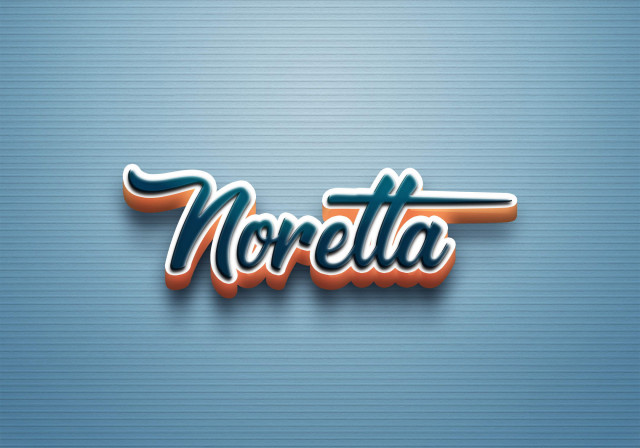 Free photo of Cursive Name DP: Noretta