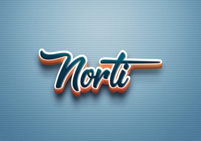 Free photo of Cursive Name DP: Norti