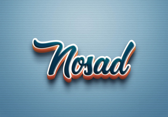 Free photo of Cursive Name DP: Nosad