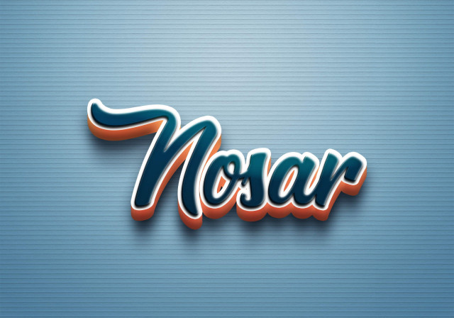 Free photo of Cursive Name DP: Nosar
