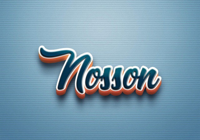 Free photo of Cursive Name DP: Nosson
