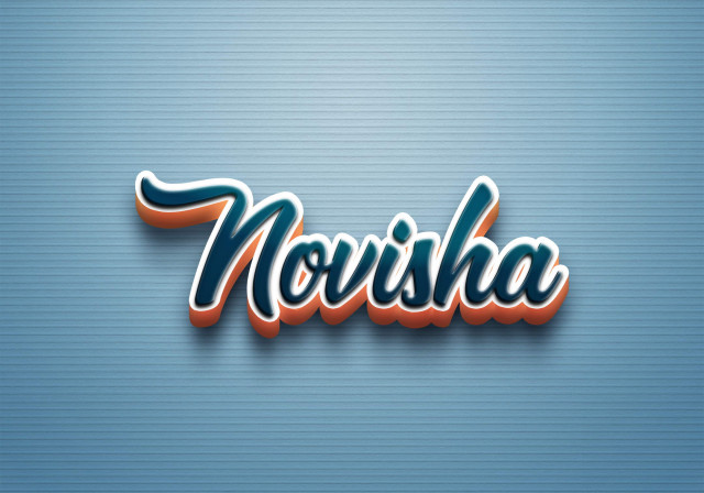 Free photo of Cursive Name DP: Novisha