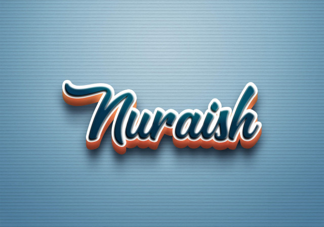 Free photo of Cursive Name DP: Nuraish